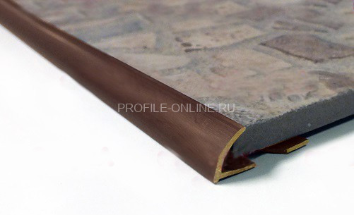 Латунный С-образный профиль 12 мм ЛПО-12 старая бронза 2,7 м