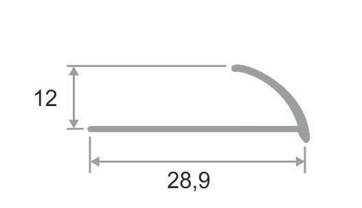 Латунный С-образный профиль 12 мм ЛПО-12 старая бронза 2,7 м