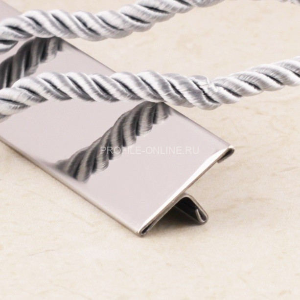 Нержавеющий Т-профиль стальной SТO015-20W-8Н серебро глянец 2,7 м