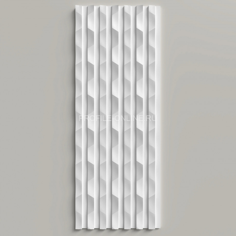 Отделочная стеновая декоративная панель 3D 150х10х2000 мм Decor-Dizayn DD930 из полистирола белая, под покраску 2 м
