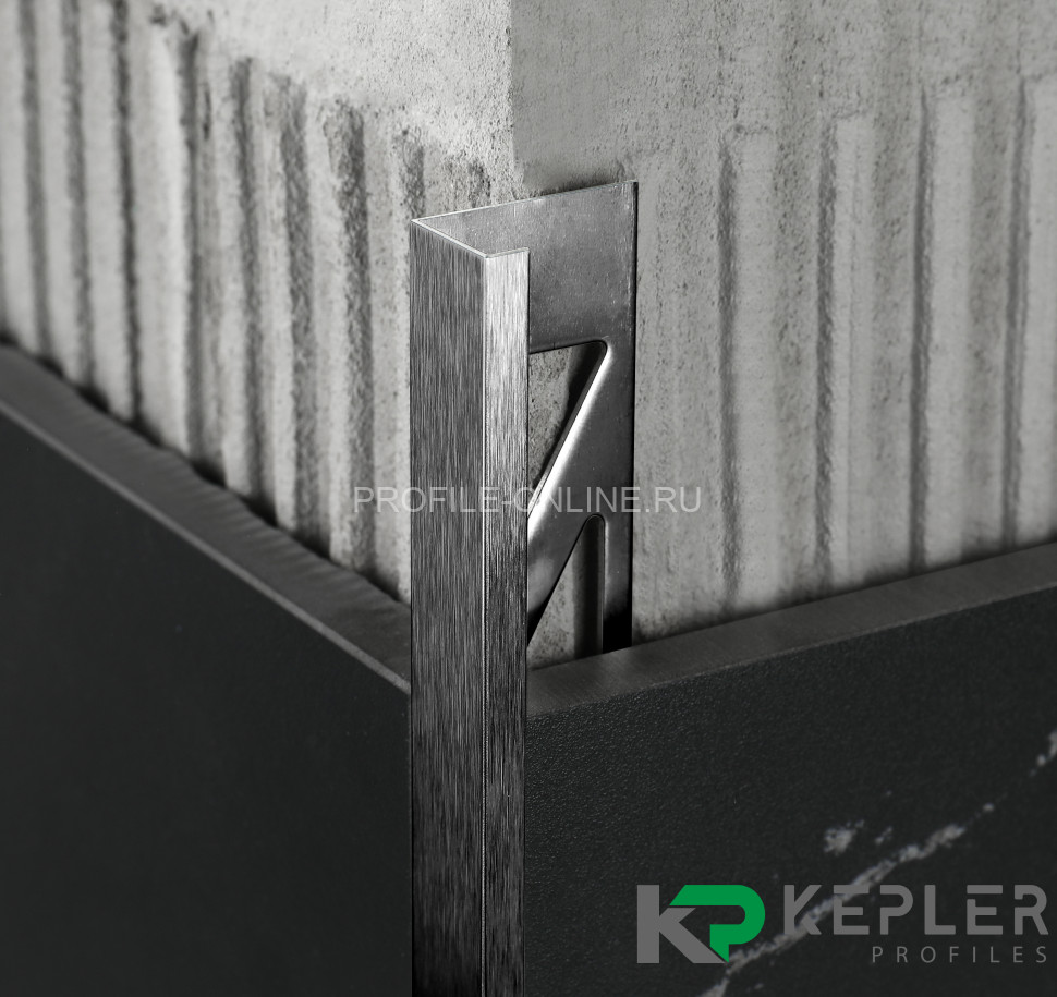 L-образный профиль 10х5 мм из нержавеющей стали SS 304 FSBP130-10 BS S.S.304 черный сатинированный 2.7 м