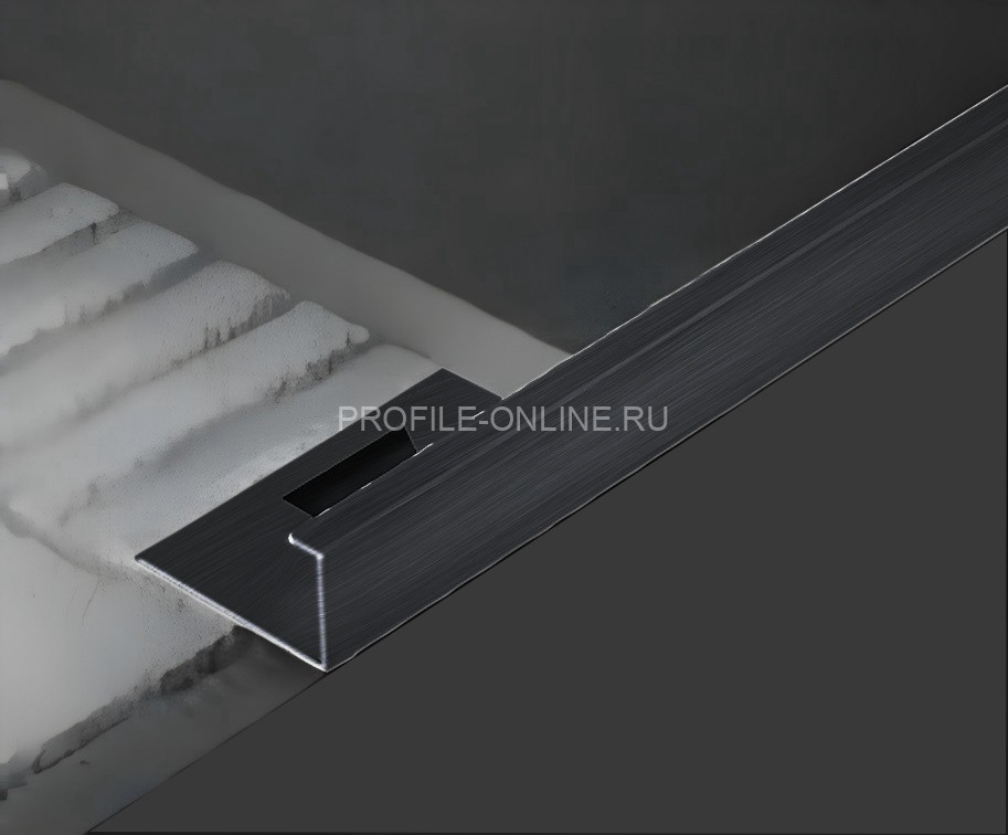 L-образный профиль 10х5 мм из нержавеющей стали SS 304 FSBP130-10 BS S.S.304 черный сатинированный 2.7 м