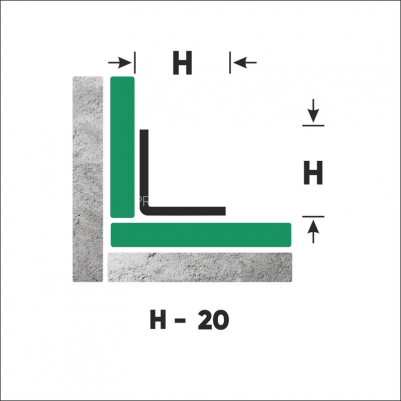 Нержавеющий уголок стальной внутренний 20х20 мм FLV 20 S сатинированная сталь 300 см