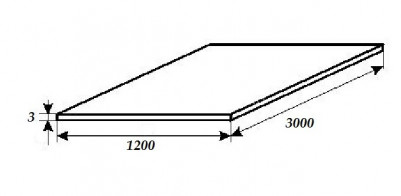 Лист алюминиевый Квинтет АМГ2НР 1200х3000х3 мм