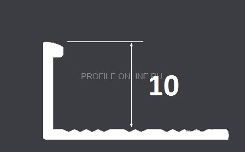 Профиль L-образный гибкий 10 мм (LPG 10) Cezar PVL05 L латунь полированная 2,5 м