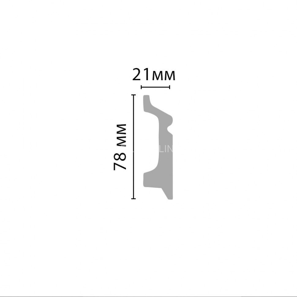 Напольный плинтус DECOMASTER D122-74ДМ (78x21x2400) Каштан, ударопрочный полимер