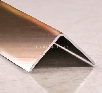 Алюминиевый уголок 20х20 мм PV63-15 розовый блестящий 2,7 м