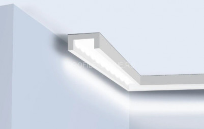 Молдинг под подсветку 10х20 мм HiWood LB20 белый 200 см