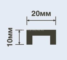 Молдинг под подсветку 10х20 мм HiWood LB20 белый 200 см