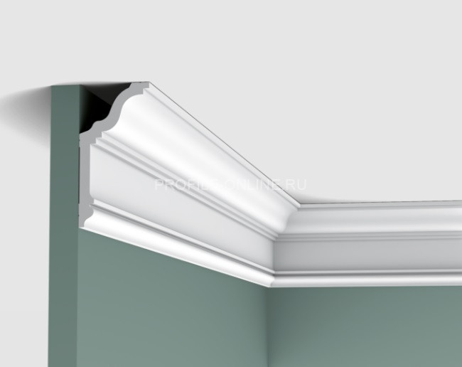 Потолочный плинтус Orac Decor Duropolymer CX192 белого цвета из полистирола 120х60 мм 200 см