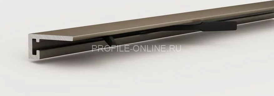 Алюминиевый микроплинтус скрытого монтажа 5х11 мм Laconistiq micro 11 mini шампань 200 см