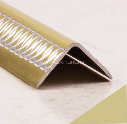 Алюминиевый уголок 15х15 мм ПН-15х15 гравировка бронза матовая 2,7 м