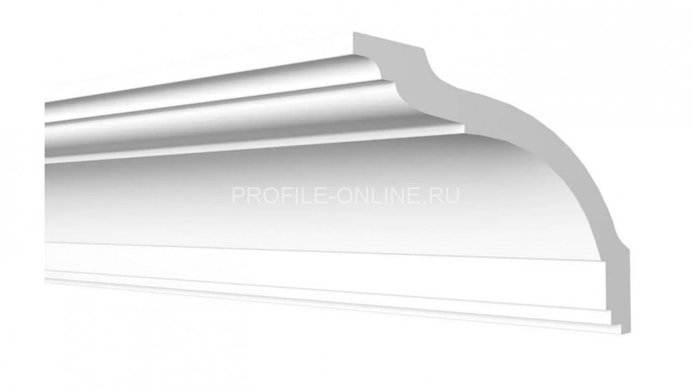 Декоративный плинтус для потолка 100х77 мм Decor-Dizayn DD08 полистирол белый, под покраску 2 м