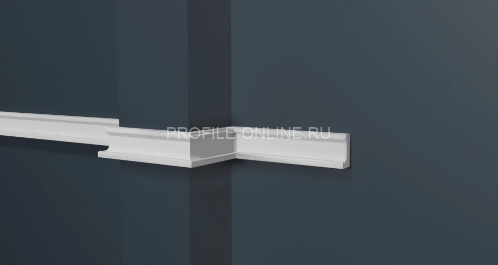 Декоративный молдинг 20х10 мм Decor-Dizayn DD628 полистирол белый, под покраску 2 м