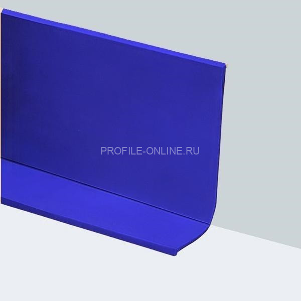 Гибкий плинтус для пола 50 мм ПГ65 синий без клея 3м
