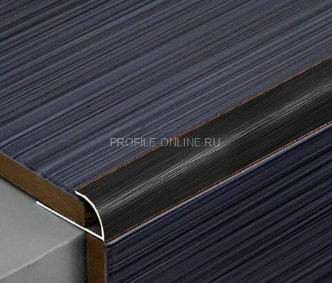 Алюминиевый С-образный профиль 10 мм ПО-10 черный матовый браш 2.7 м