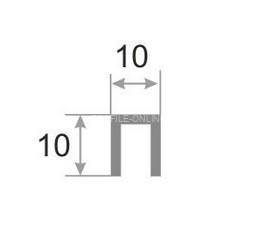 П-образный профиль нержавеющая сталь 10х10 Kepler Profiles FSUP10-BS черный сатинированный 2,7 м
