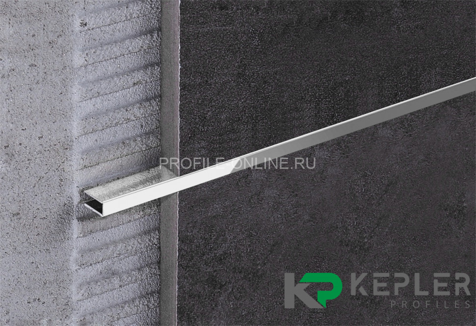 П-образный профиль 10х5 мм из нержавеющей стали SS 304 FSUP05-P S.S.304 полированный 2.7 м