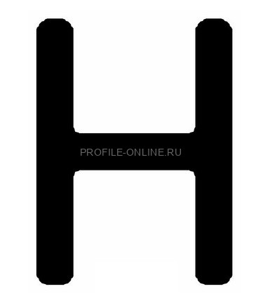 H-профиль алюминиевый под 4 мм ОП-501 АД31 Т1-3000 3 м