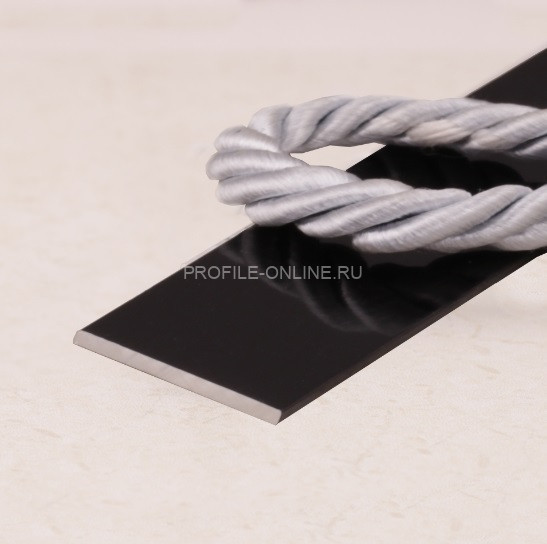 Алюминиевая полоса 15 мм черный глянец 2,2 м