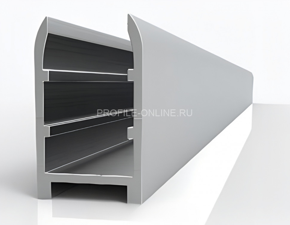 Установочный профиль алюминиевый под HLP панель 12 мм Диал СТП-117 серебро 3 м