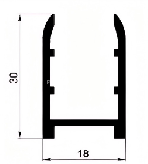 Установочный профиль алюминиевый под HLP панель 12 мм Диал СТП-117 серебро 3 м