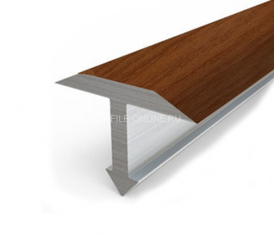 Алюминиевый Т-профиль 18 мм Т-18 КД Вишня 2,7 м (упаковка 10 штук)