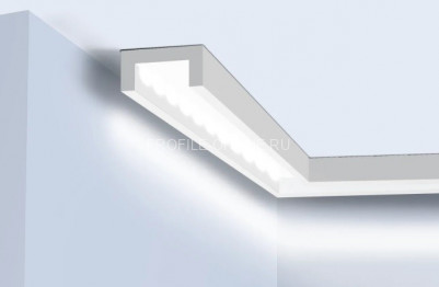 Молдинг под подсветку 15х30 мм HiWood LB30 белый 200 см