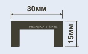 Молдинг под подсветку 15х30 мм HiWood LB30 белый 200 см