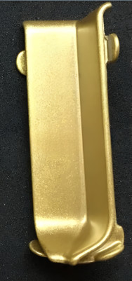 Уголок внутренний для плинтуса Евротрим L-80 алюминий золото