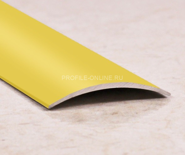 Одноуровневый порог алюминиевый 20 мм ПО-20 золото матовое 2,7 м