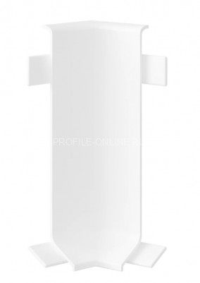 Угол 10х80 мм внутренний алюминиевый для плинтуса Laconistiq Adhesive 80 белый