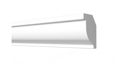 Декоративный плинтус для потолка 21х14 мм Decor-Dizayn DD09 полистирол белый, под покраску 2 м