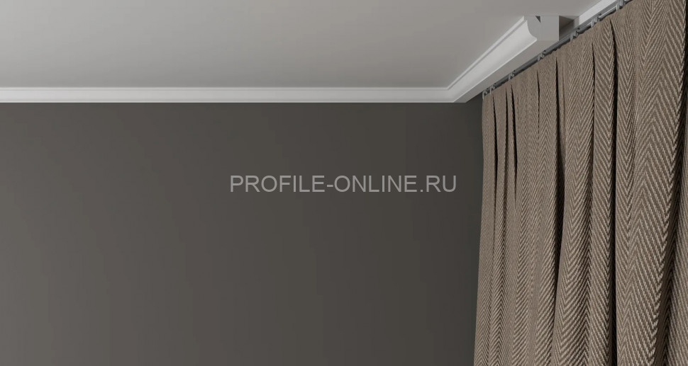 Декоративный плинтус для потолка 21х14 мм Decor-Dizayn DD09 полистирол белый, под покраску 2 м