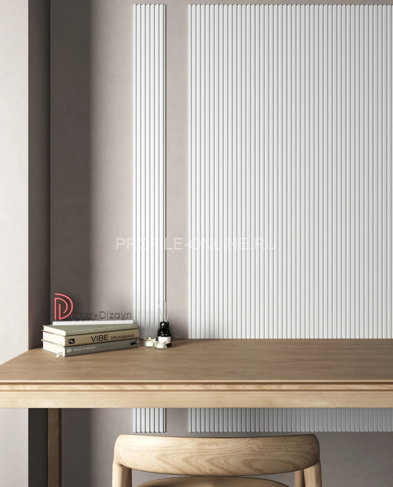 Отделочная стеновая декоративная панель 3D 150х10х2000 мм Decor-Dizayn DD931 из полистирола белая, под покраску 2 м