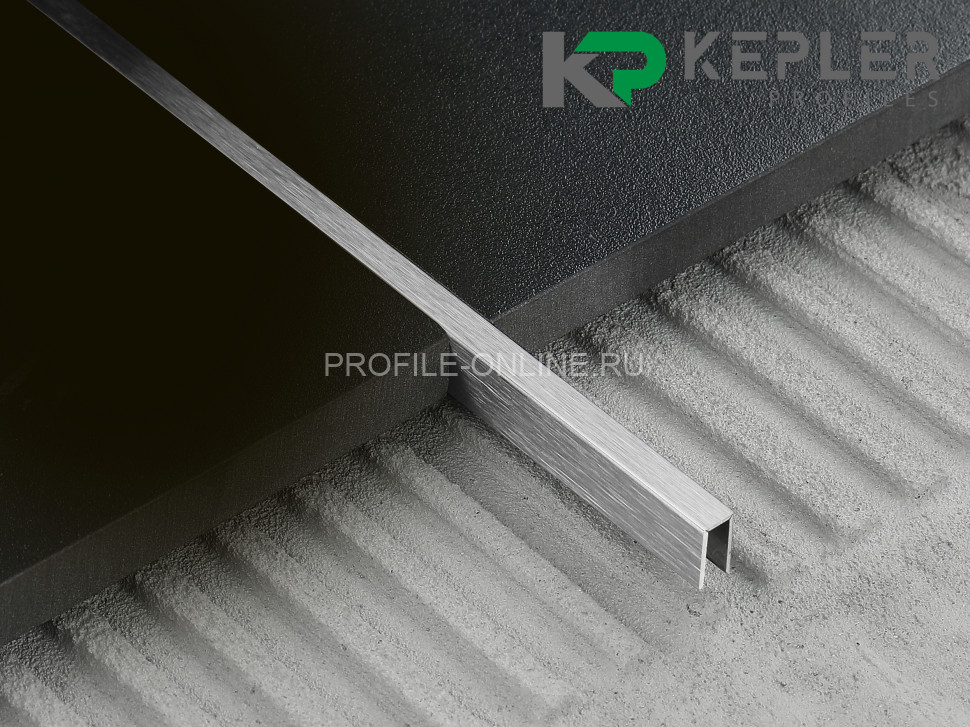 П-образный профиль 10х5 мм из нержавеющей стали SS 304 FSUP05-S S.S.304 сатинированный 2.7 м