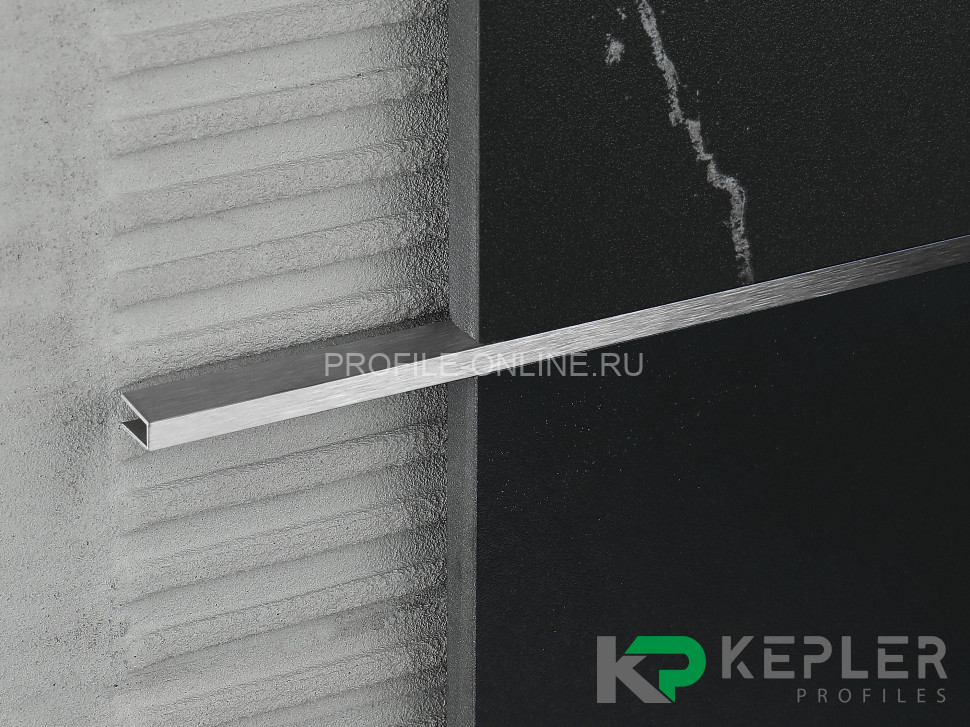 П-образный профиль 10х5 мм из нержавеющей стали SS 304 FSUP05-S S.S.304 сатинированный 2.7 м