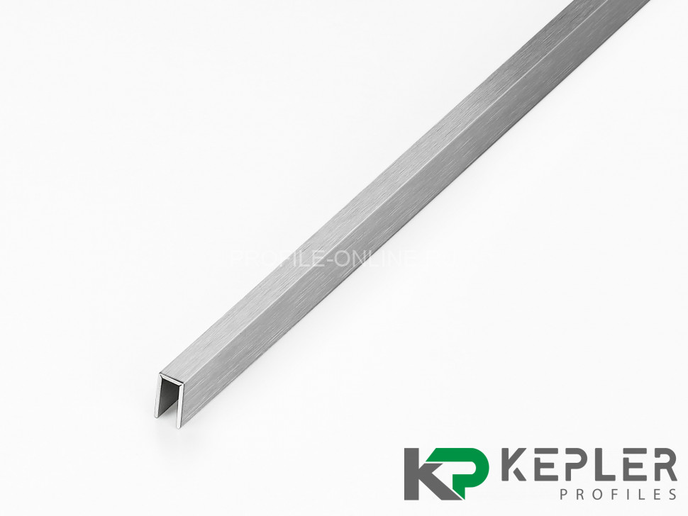 П-образный профиль 10х5 мм из нержавеющей стали SS 304 FSUP05-S S.S.304 сатинированный 2.7 м