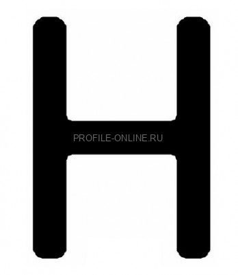 H-профиль алюминиевый под 4 мм ОП-501 АД31 Т1-3000 серебро матовое 3 м