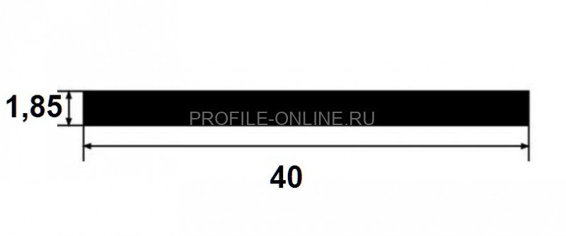 Латунная полоса 40х1,85 PP 40 OS шлифованная 3м