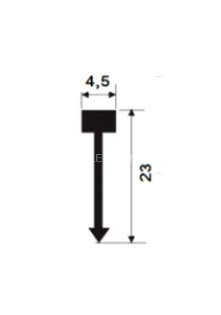 Латунный Т-профиль вставка-разделитель AD 230 OА 23х4,5 антик 2,7м