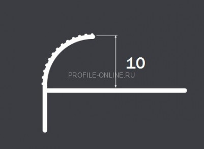 Алюминиевый F-образный профиль с рифлением 10 мм PV56-15 розовый блестящий 2,7 м