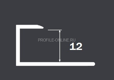 Алюминиевый П-профиль окантовочный с рифлением Panel L для ламината 12 мм PV45-03 серебро блестящее 2,7 м