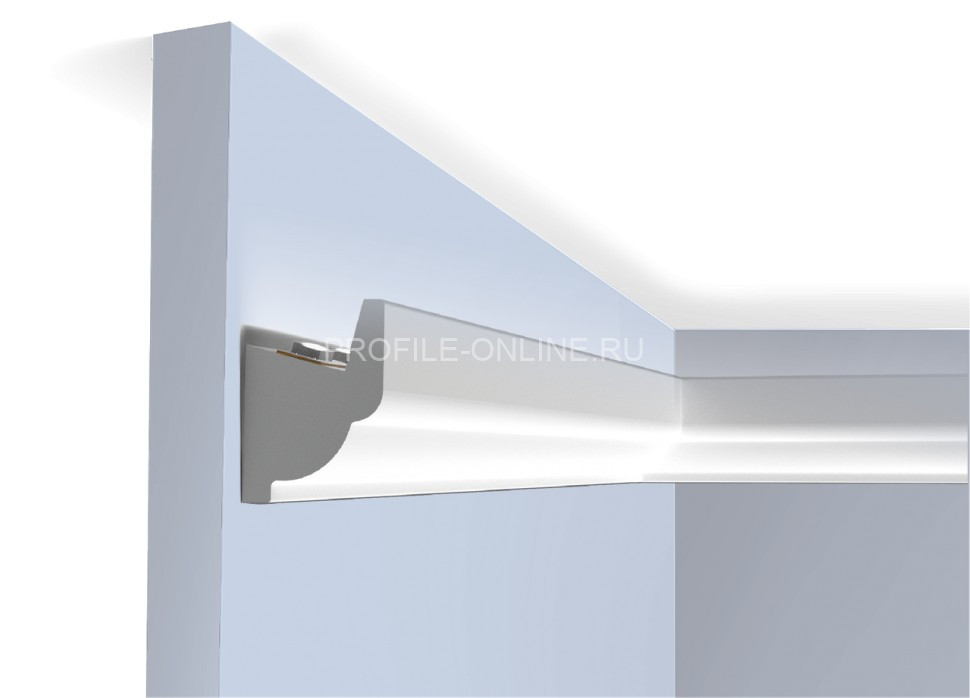 Молдинг под подсветку 24х33 мм HiWood LB32 белый 200 см