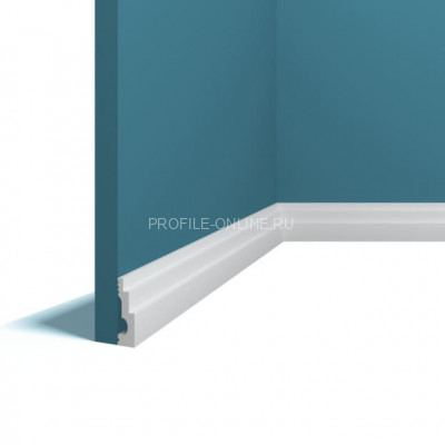 Напольный плинтус Перфект Плюс P105 белый из ударопрочного полимера 12х42 мм 200 см