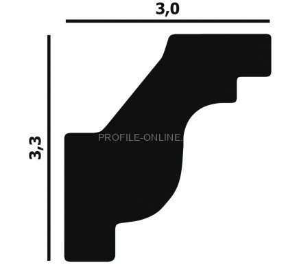 Потолочный плинтус Перфект Плюс P51 33 мм 200 см белый из ударопрочного полимера