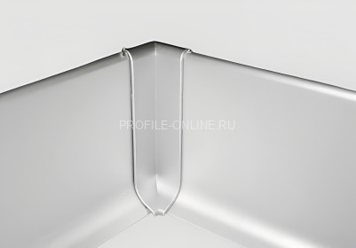 Уголок внутренний для плинтуса Евротрим L-80 алюминий серебро