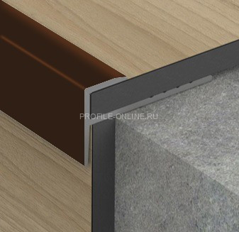 Алюминиевый F-профиль ПФ-12 бронза глянец 2,7 м