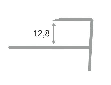 Алюминиевый F-профиль ПФ-12 бронза глянец 2,7 м