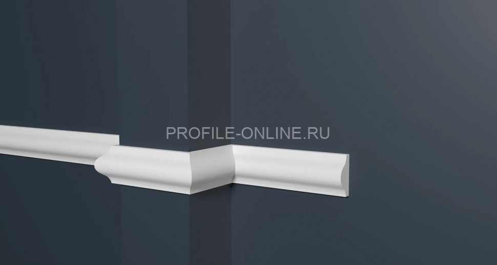 Декоративный молдинг 26х12 мм Decor-Dizayn DD10 полистирол белый, под покраску 2 м